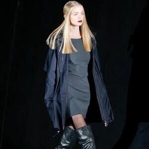 Theyskens' Theory Dinda Black Short-Sleeve T-Shirt Tunic Shift Mini Dress